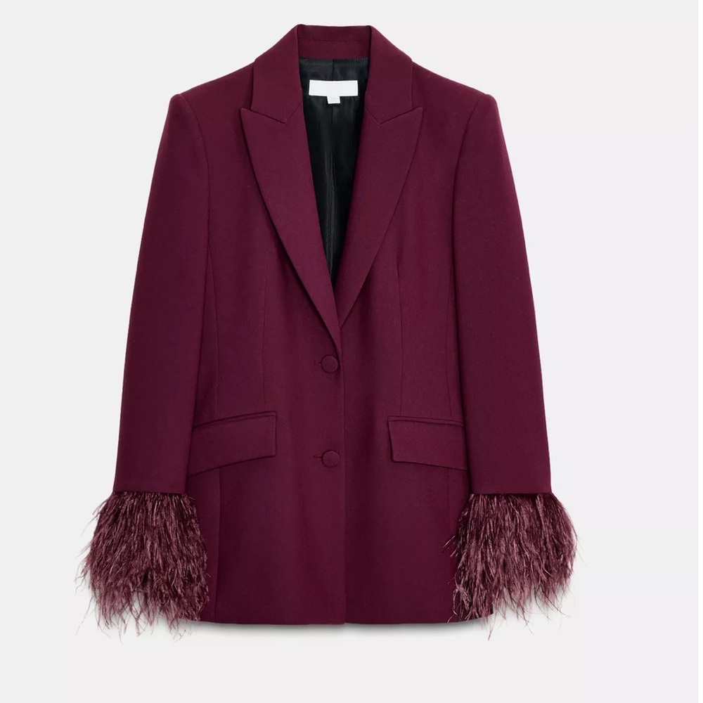 Feather Cuff Blazer